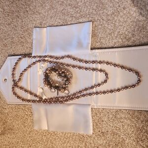 Loft bracelet and long strand necklace